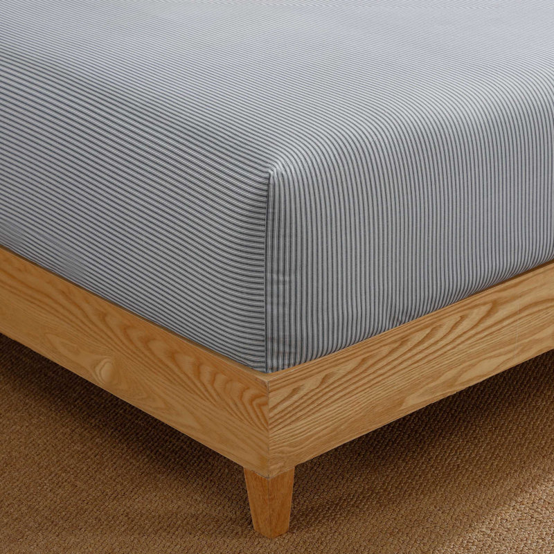 Drap-housse Tommy Hilfiger Highland, Très grand lit, Rayure grise