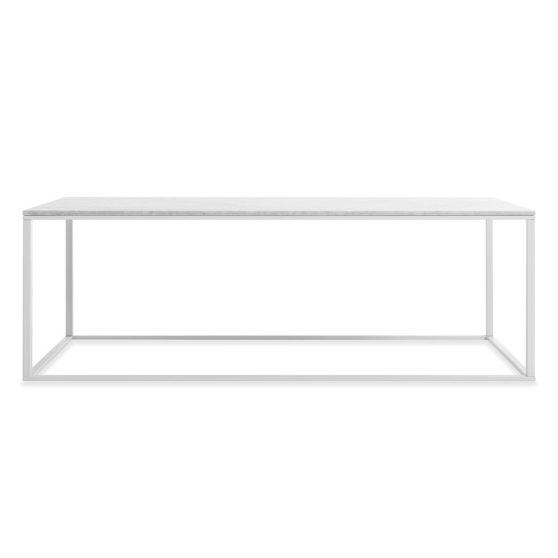 Minimalista Coffee Table, White, 13" H x 60" W x 29" D