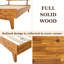 Lit plateforme en bois massif avec tête de lit ajustable Caden, style Mid-Century moderne-1991240175-1991240160