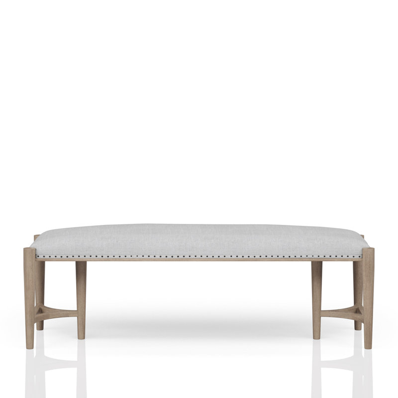Banc couleur sable avec siège rembourré confortable, bases Triad, banc Cozy Feel Classy Option, bases