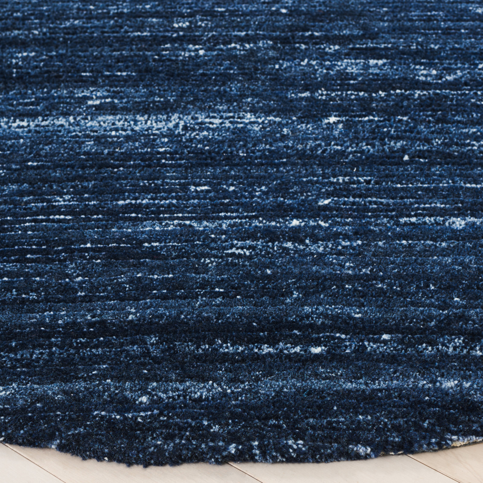 Beltsville Handmade Recycled P.E.T Blue Rug, Round 6'