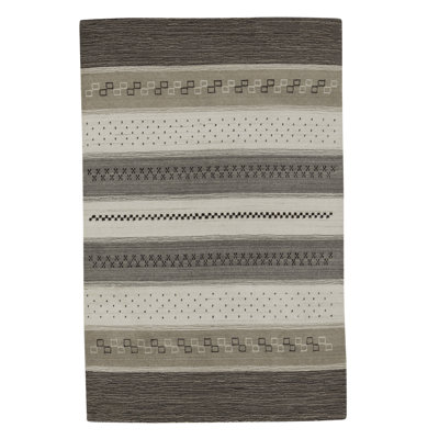Hand-Knotted High-Quality White Area Rug