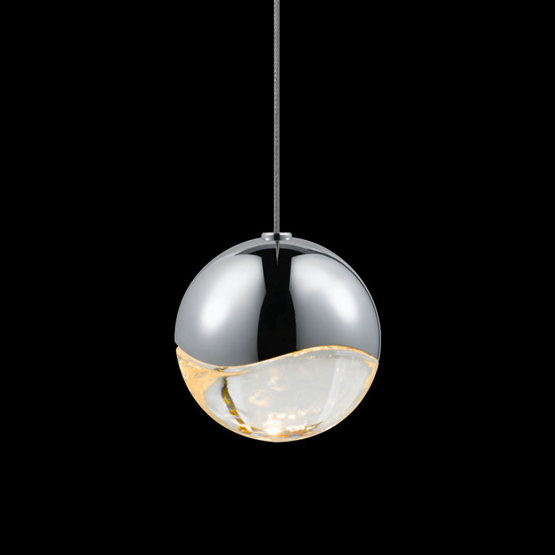 Grapes 1 - Light LED Pendant, 3.25" H x 3.25" W x 3.25" D, Brass