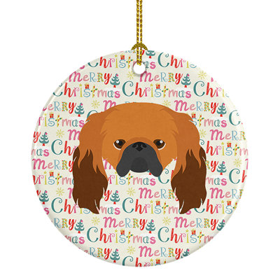 Ornement suspendu Pekingese Merry Christmas