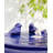 Two Birds Embossed Plant Pattern Pedestal Ceramic Fountain With Light-1296550315
