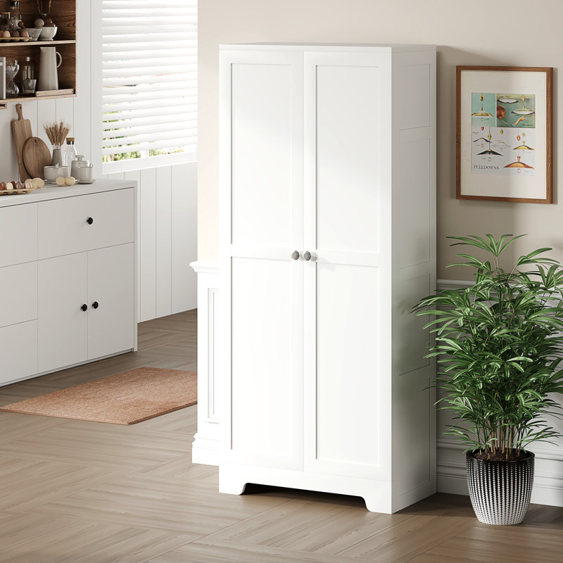 Armoire de rangement à 4 tablettes pour garde-manger avec 2 portes et tablettes Mulgrave