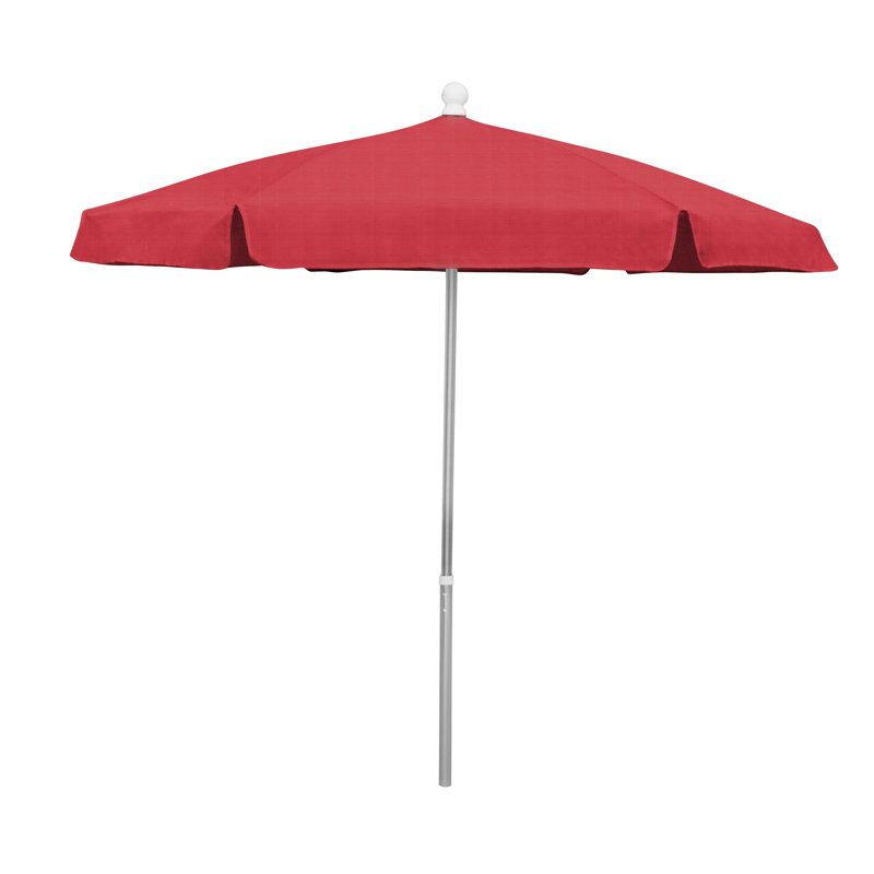Parasol de marché 7,5 pi Home Garden, Aluminium brillant, Rouge