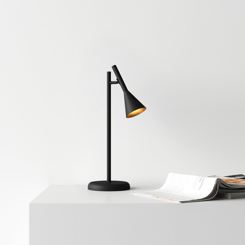 Adjustable Black Metal Cone Desk Lamp