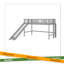 Lit mezzanine simple bas avec échelle et glissade-666547888