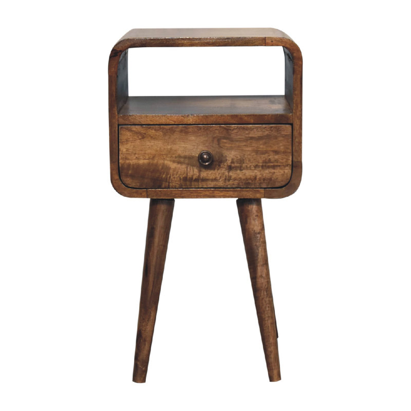Lindall 30cm W Solid Wood Bedside Table