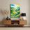 Aquarelle, paysage, 28, art mural en métal vert