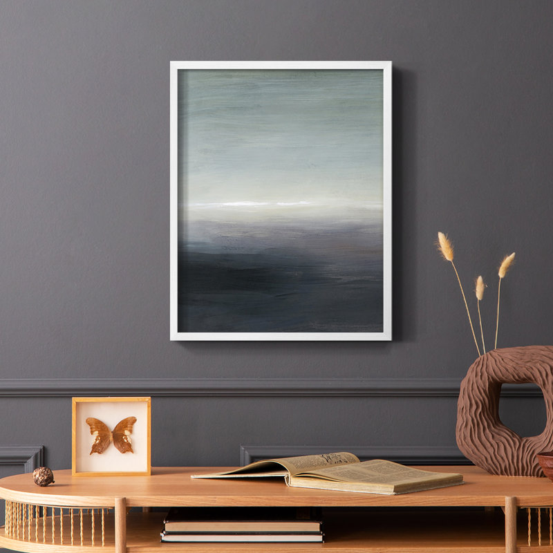 Windy Moor I, reproduction encadrée - bois massif, Blanc, H 10 po x l 8 po