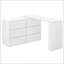 Commode 6 tiroirs avec bureau en L, bureau large et rangement profond, extensible pour la chambre à coucher et le vestiaire