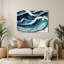 «Hawaiian Ocean Blues», art mural en métal bleu-1328955561