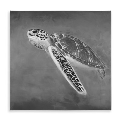 Grayscale Sea Turtle Tablecloth - Stylish Indoor/Outdoor Decor