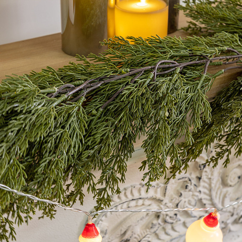 Simulation de rotin vert aiguille en plastique chiffré de décoration de Noël