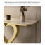Console en marbre fritté en marbre avec structure en forme de cœur et base sphérique-599780166-599780187