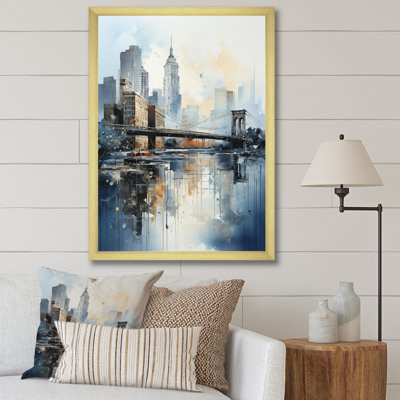 Searmont Grey Bridge Urban Reflections I, reproduction d'art sur toile