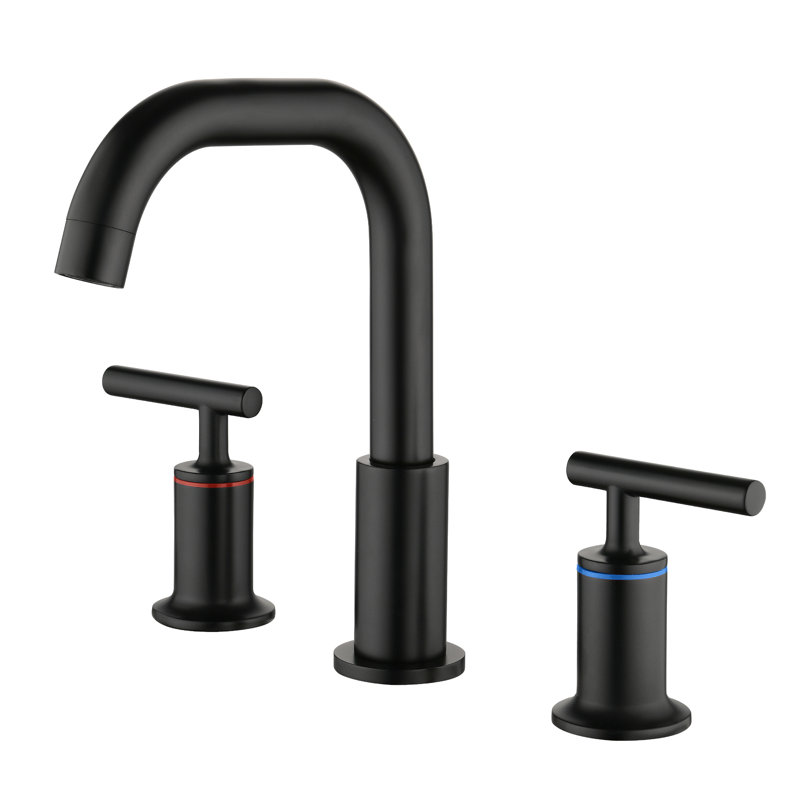 2-handle Bathroom Faucet, Black