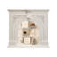Foyer autoportant en bois massif beige