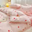 Ensemble d'édredon à motif rose et blanc Love Heart-116150740-122511807