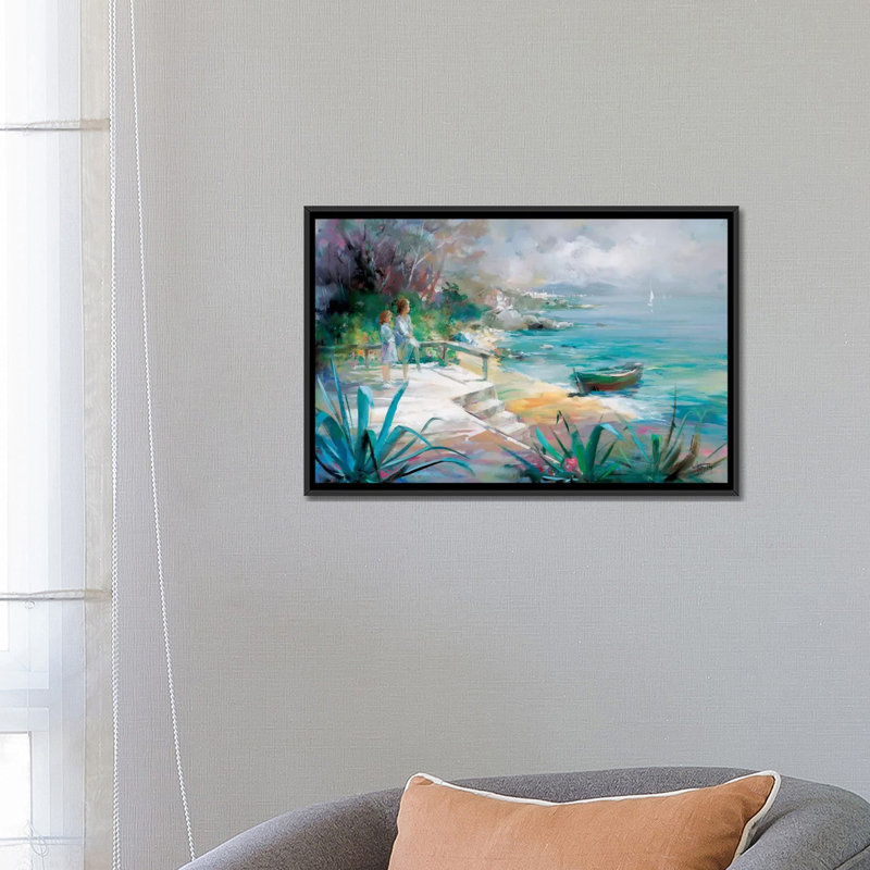 « attended fulfillment », reproduction sur toile, H 18 po x l 26 po x P 1,5 po, Toile avec cadre noir, Blanc