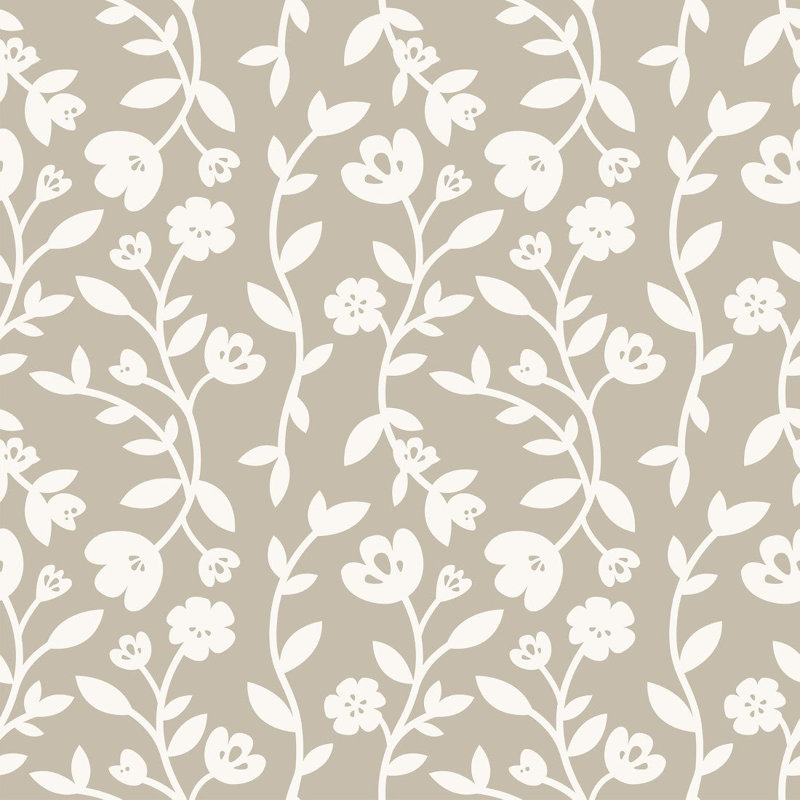 Rouleau de papier peint adhésif à motif floral L 8,5 pi x l 24 po Abhiraj