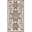 Allover Tribal Geometric 8 Pointed Star Design Flatwoven Antique Native American Navajo Rug