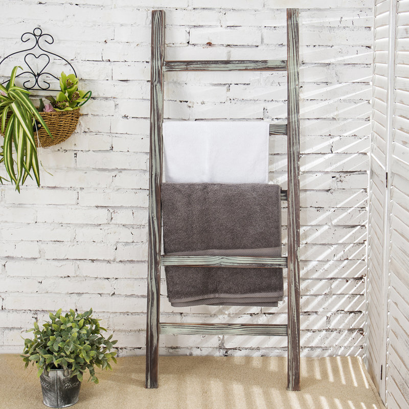 Wall Leaning Wood 4' Blanket Ladder