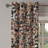 Dakota Fields Leopard Print Grommet Curtain Exotic Wild Cat Skin 50" x 84" Pastel Brown and Pale Grey-1861356249
