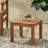 Wood Side Table With Minimalist Appeal, Slat Top, 19.85W X 19.85D 14.56H, Brown, Assembly Required Modern Design Table, Minimalist, 19.85In Width Depth 15In Height,