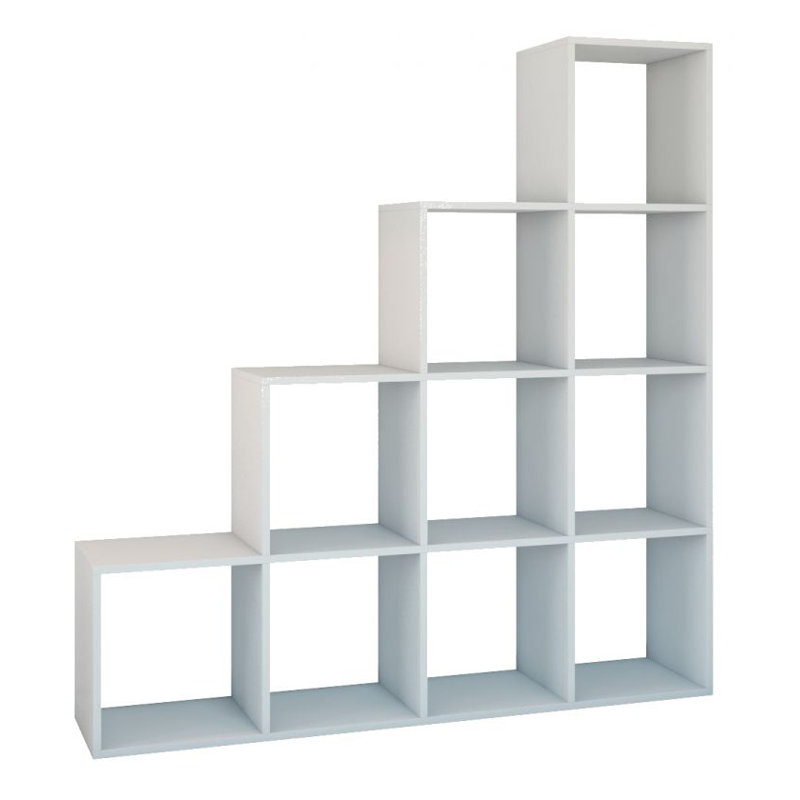 SALERNO - Modern bookshelf unit - Room divider - Sonoma, White