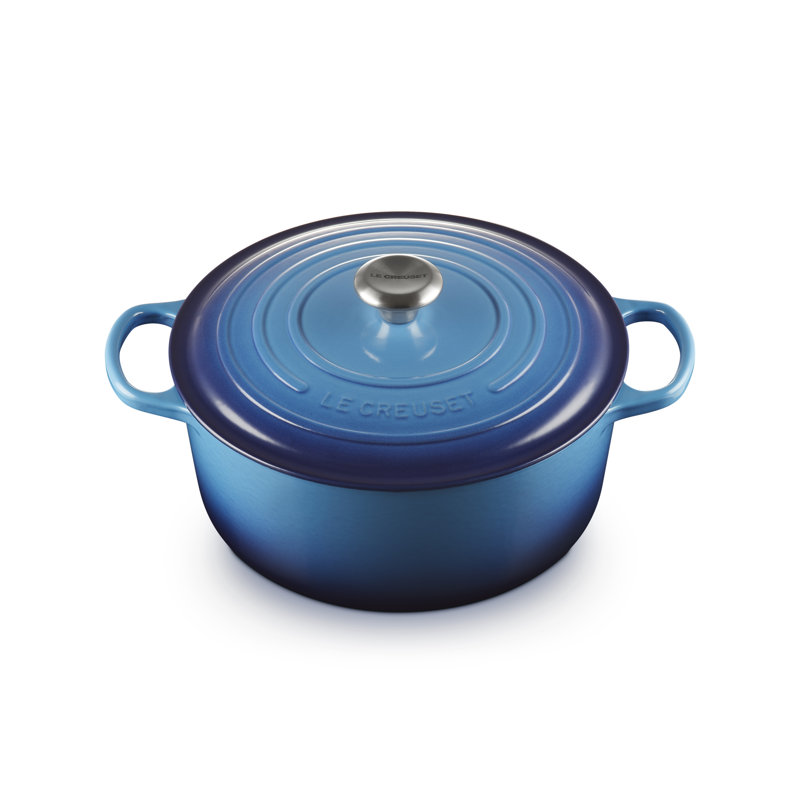 Le Creuset Cast Iron Round Casserole, Azure, 28cm / 6.7L