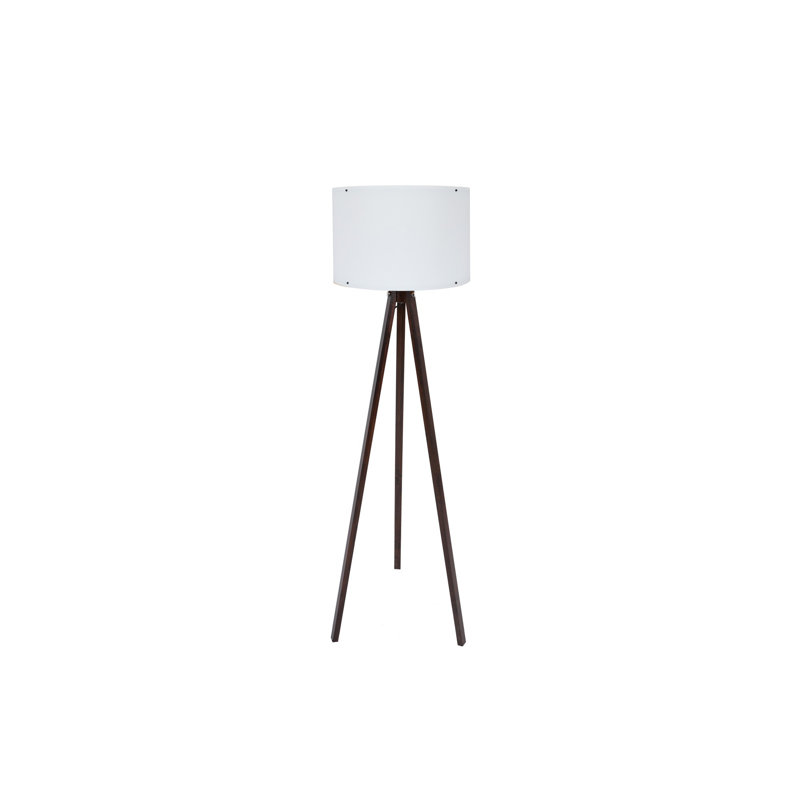 Lampe sur pied de style scandinave, hauteur de 57,1 po | Corps en panneau de fibres à densité moyenne, capuchon en polypropylène (P 15,7 po) | Douille E27 de 40 W maximum, câble de 78,7 po, interrupteur marche / arrêt | Éclairage moderne pour le salon, la chambre à coucher et le bureau