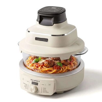 MAGNIFIQUE 12-in-1 Non-Toxic Glass Air Fryer & Multi Cooker Combo, 4.5QT