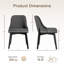 Ensemble de 2 chaises de salle à manger rembourrées gris foncé avec pieds en bois noirs-520165391