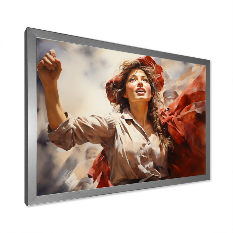 «Kenet The Suffragette Mouvement Breaking Barriers» sur toile imprimée, Cadre photo argenté, H 30 po x l 40 po x P 1,5 po
