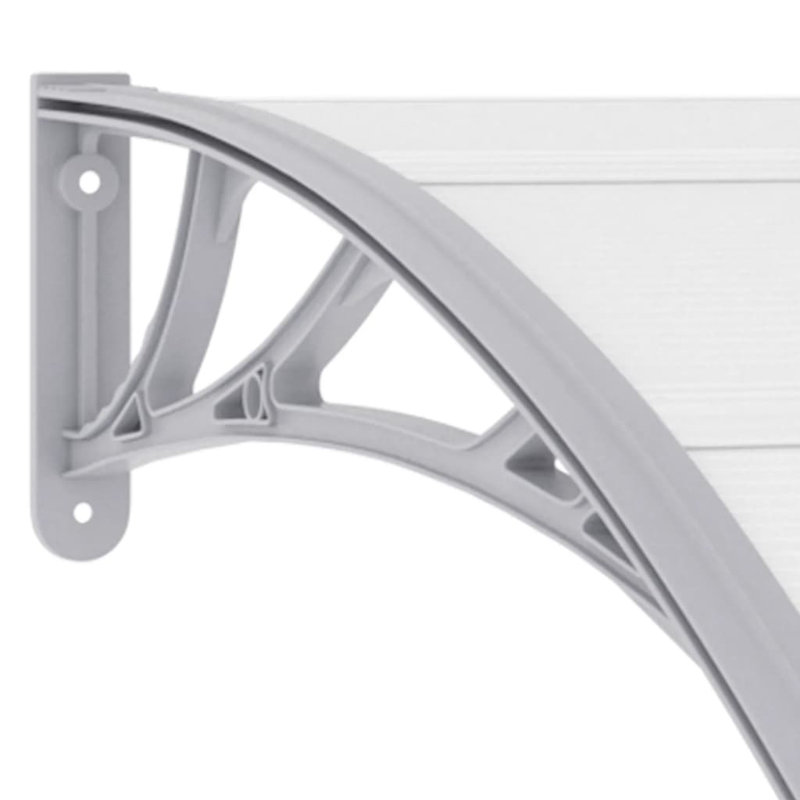 Aghan vidaXL Door Canopy, Outdoor Awning for Porch & Patio, Polycarbonate Cover, 1" H x 47.24" W x 39.4" D
