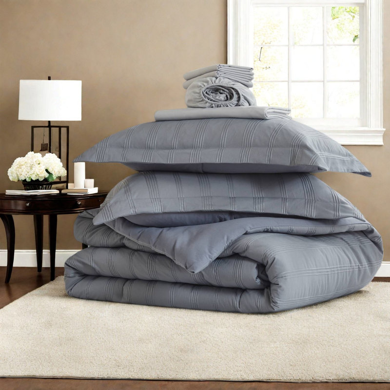 Ensembles de literie moelleux et moelleux, polyester minimaliste, dortoir essentiel