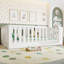 Floor Bed with High Fence for Kids, Solid Wood Kids Montessori Bed with Door, low-profile and No Box Spring Needed Design,-1516486146-1516486145