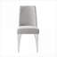 Fauteuil en tissu rembourré compact, structure en bois massif, gris classique avec pieds à finition blanche