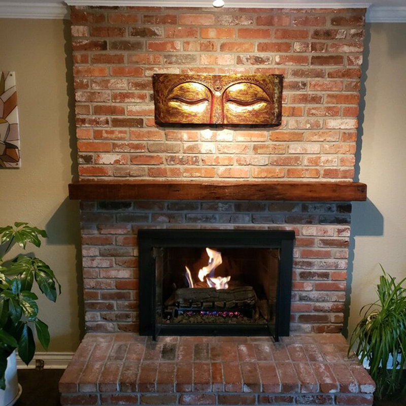 Authentic Reclaimed Barn Beam Fireplace Mantel 6"H x 8"D, 48"