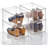 Stackable Plastic Storage Organizer Bins With Pull-Out Drawer For Closet, Cabinet, Shelf, And Dresser Organization - Clear