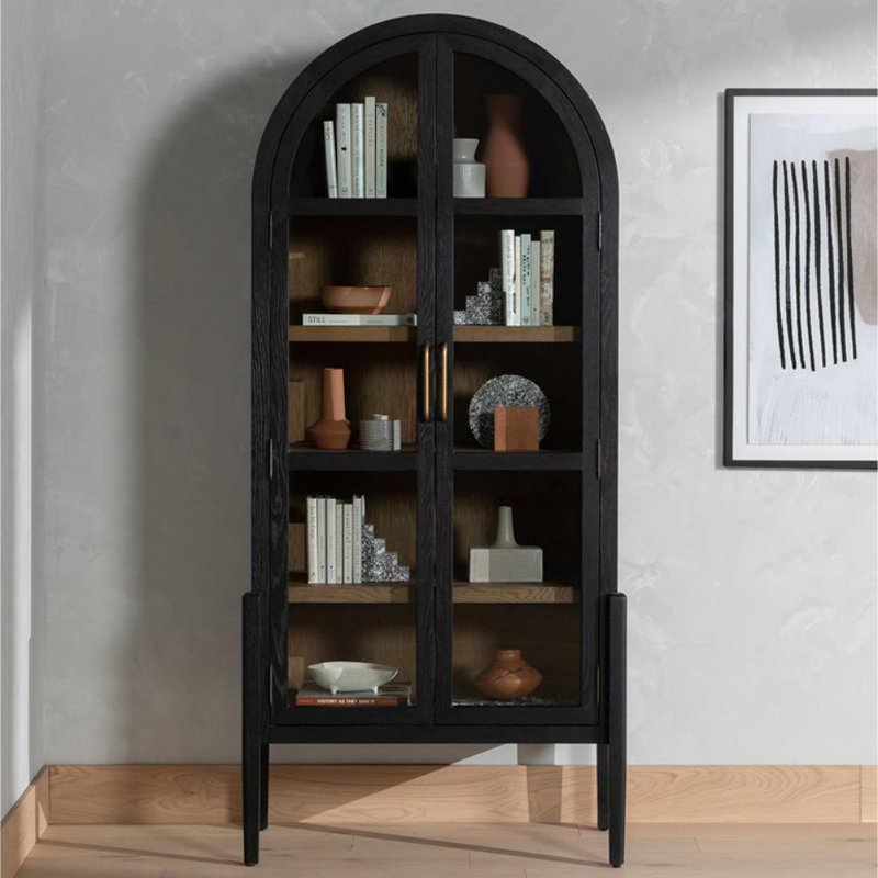 American Simple Classic Display Cabinet, Black