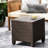 Accent Table In Brown, Minimalist With , 18x18x18 Inches, No Assembly Required Concept, & Iron, 18"x18"x18",