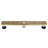 FINE FIXTURES Linear Shower Drain, Slotted Grate Design, 10-Gauge 304 Stainless Steel, Center Outlet, Fast Drainage, Hair Strainer Included-126703034
