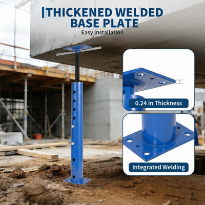 2 Pack Adjustable House Floor Jack Post for Basement Leveling and Lifting, 18000 LBS Capacity, Swivel Top, Multiple Height Ranges for Structural Support