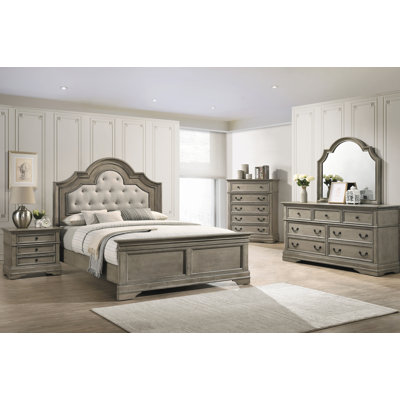 Ensemble de chambre à coucher 5 pièces en blé et beige Collingsworth