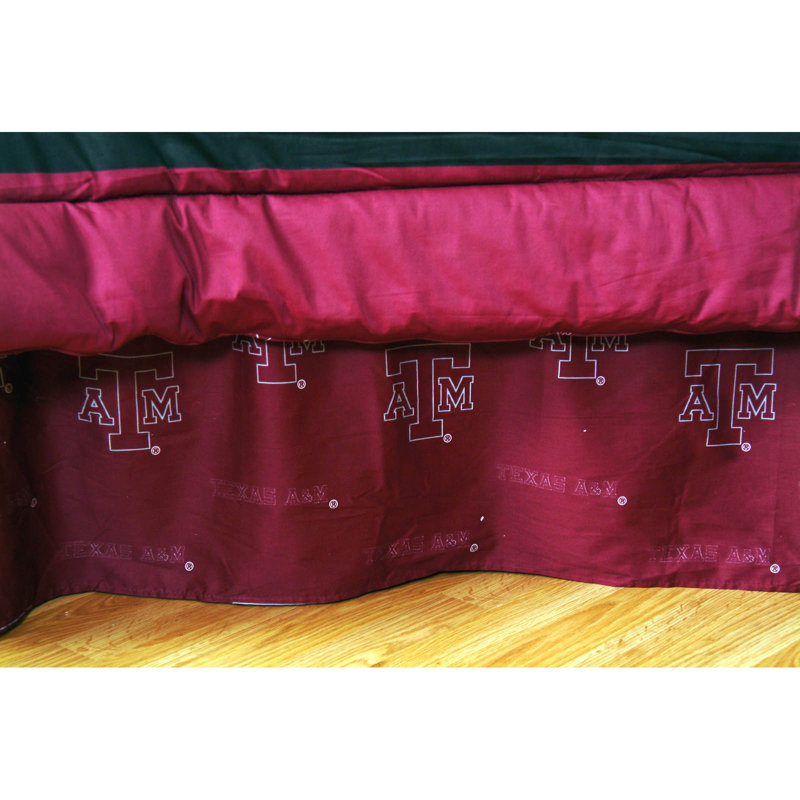 NCAA Ruffled Bed Skirt, Queen, Texas A&M