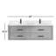 Meuble-lavabo double 60 po avec plateau Cristo-1470691774